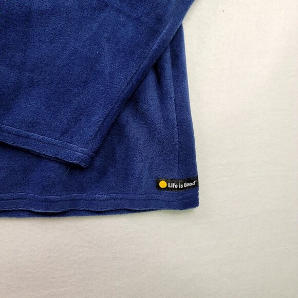 Life Is Good Mens Dark Blue XXL Quarter-Zip Microfleece Pullover Classic Fit New - Picture 7 of 11